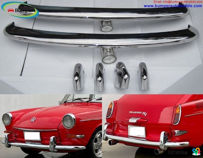 Volkswagen Type 3 bumper (1963–1969) by stainless steel (VW Typ 3 Stoßfänger)