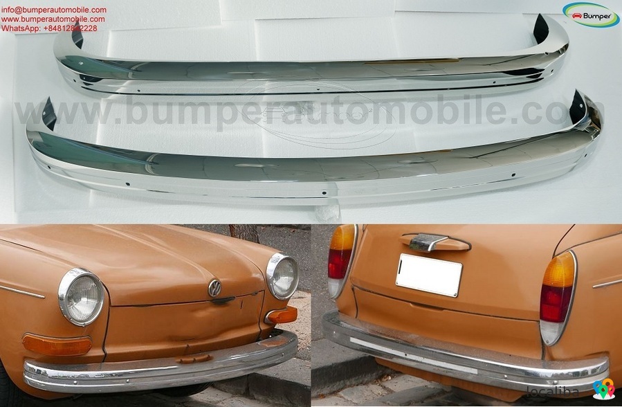 Volkswagen Type 3 bumper (1970-1973) in stainless steel (VW Type 3 Stoßfänger)